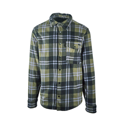 Billabong Men's Multicolour Fleece Furnace Flannel Printed DWR Overshirt Pocket