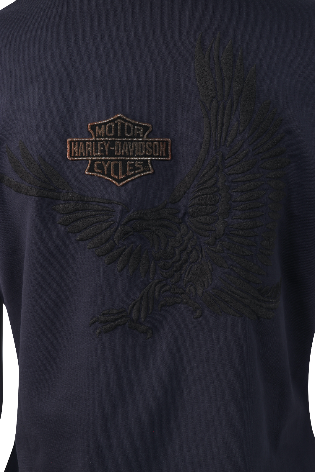 Harley-Davidson Women's T-Shirt Navy Grey HD Eagle Wings V-Neck S/S (S29)