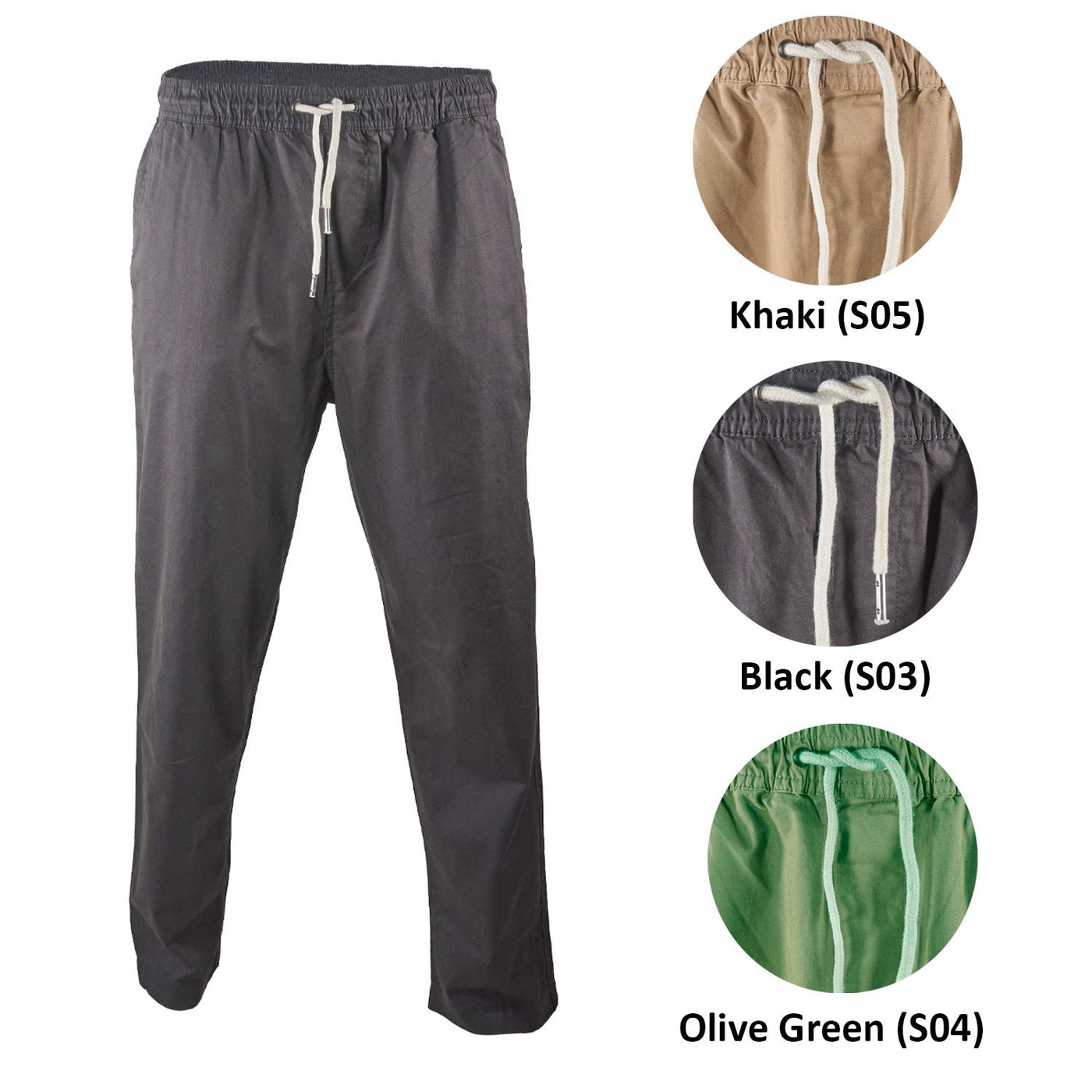 Quiksilver Men's Pant Stretch Canvas Beach Drawstring Lightweight (S03 - S05)