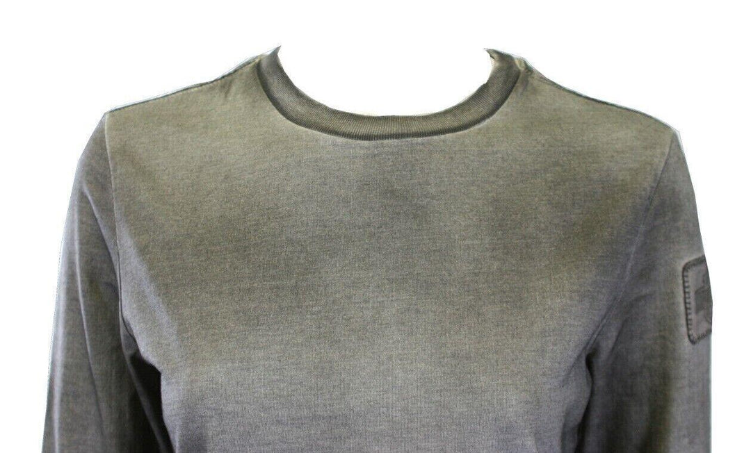 HD Branded Women's T-Shirt Grey Eagle Logo Back Long Sleeve Tee (S43)