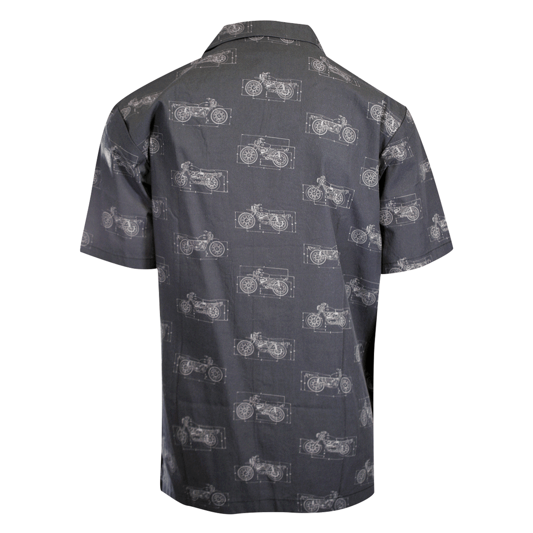 HD Branded Men's Shirt Black Fueled Allover Custom Print S/S (S60)