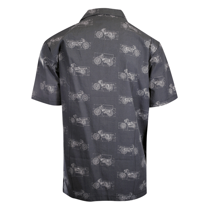 HD Branded Men's Shirt Black Fueled Allover Custom Print S/S (S60)