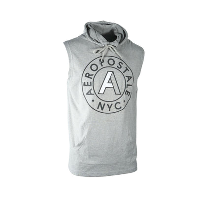 Aeropostale Men's Grey Tank Hooded Sleeveless (S01) - 1 Pack or 2 Pack