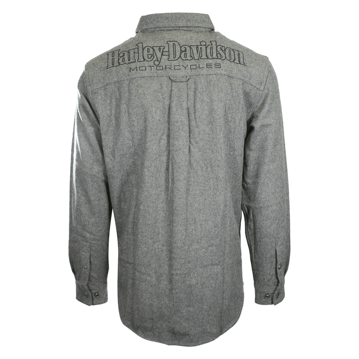 HD Branded Men's Shirt Dark Grey Shadow Long Sleeve Woven (S60)