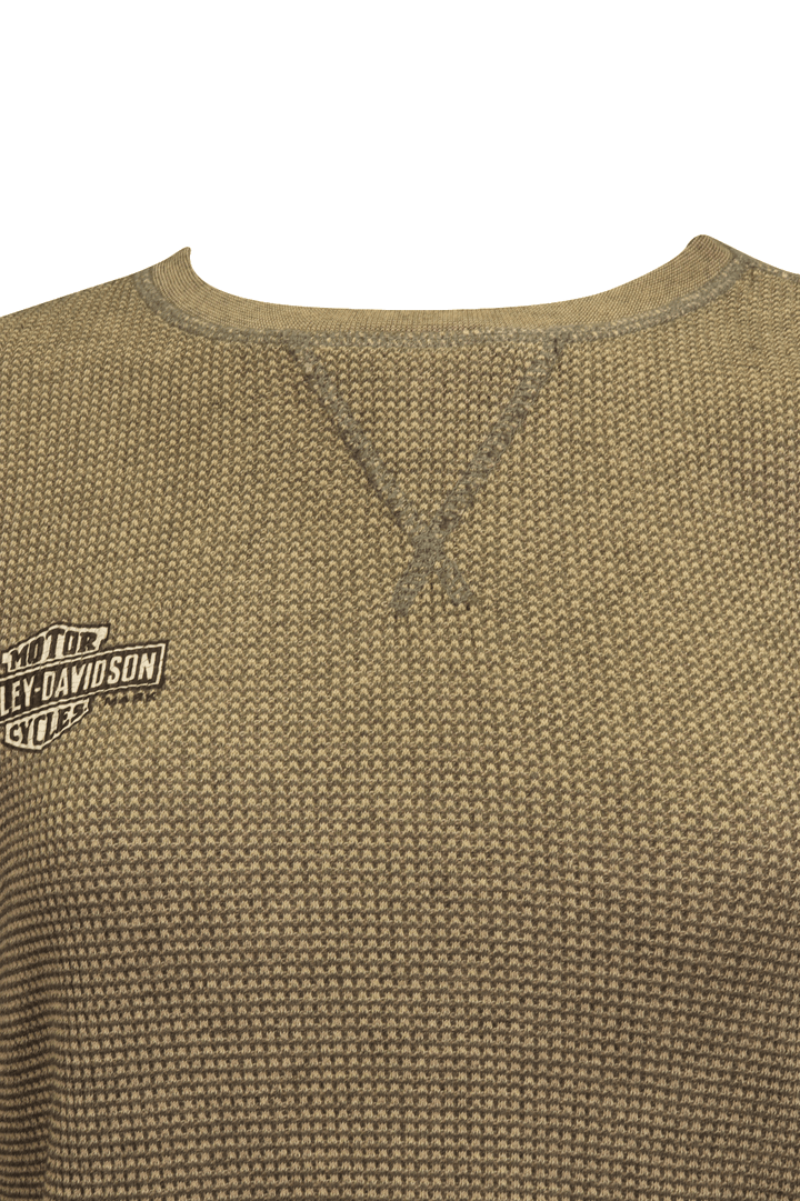 HD Branded Women's Thermal Knit Thunder Gray Patch Logo L/S (S02)