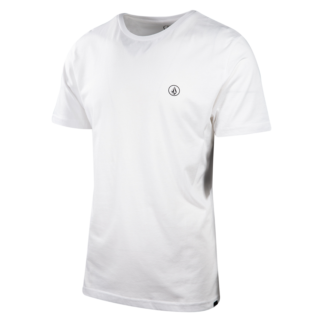 Volcom Men's White Circle Blank S/S T-Shirt (S18)