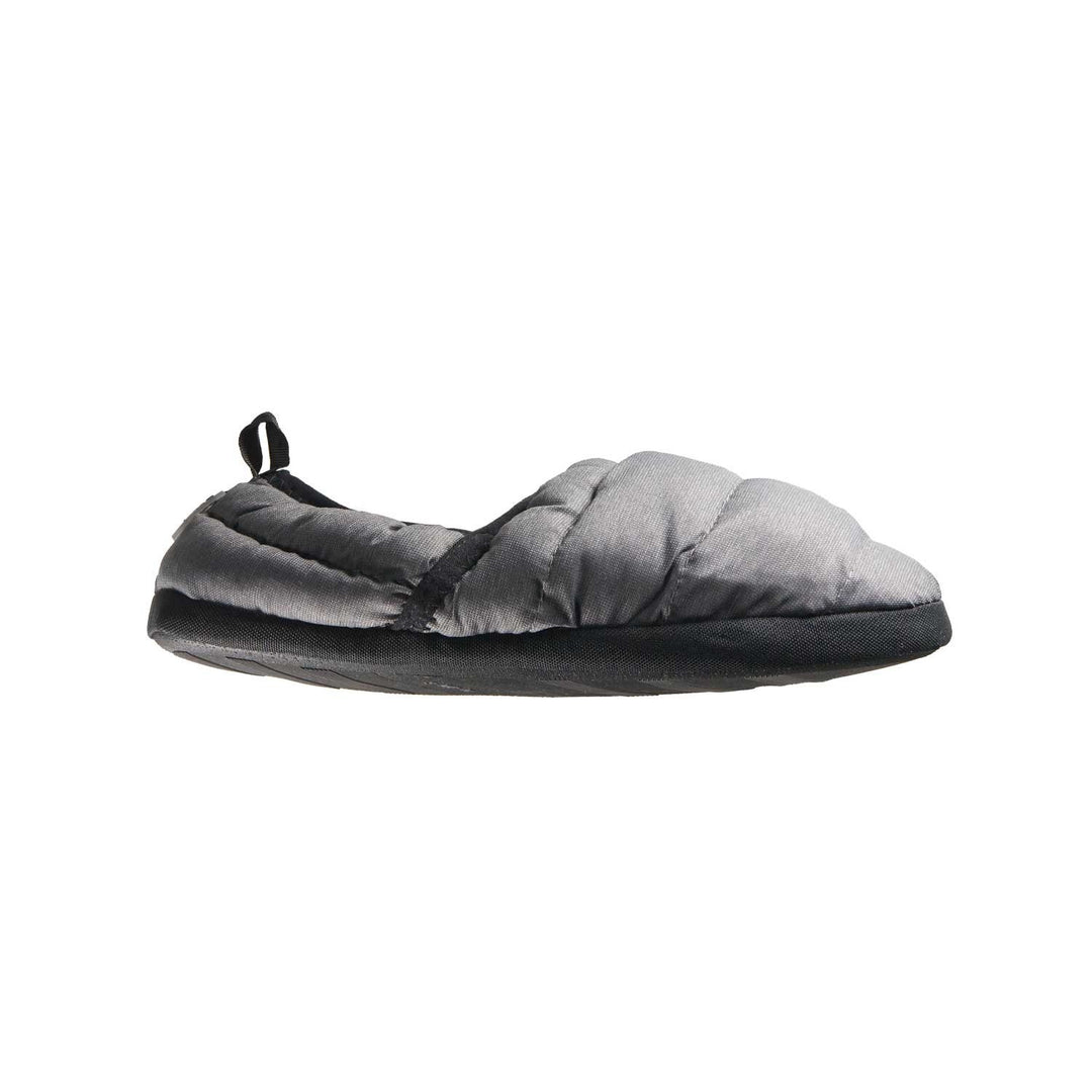 Bench Men's Charcoal Heather Puffer Slippers with Rubber Sole FiberFill (S01)