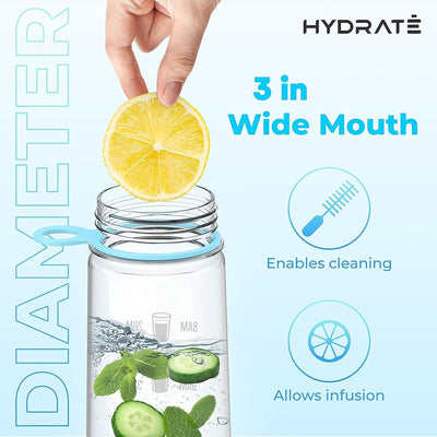 Hydrate BPA Free 900ml Straw Water Bottle
