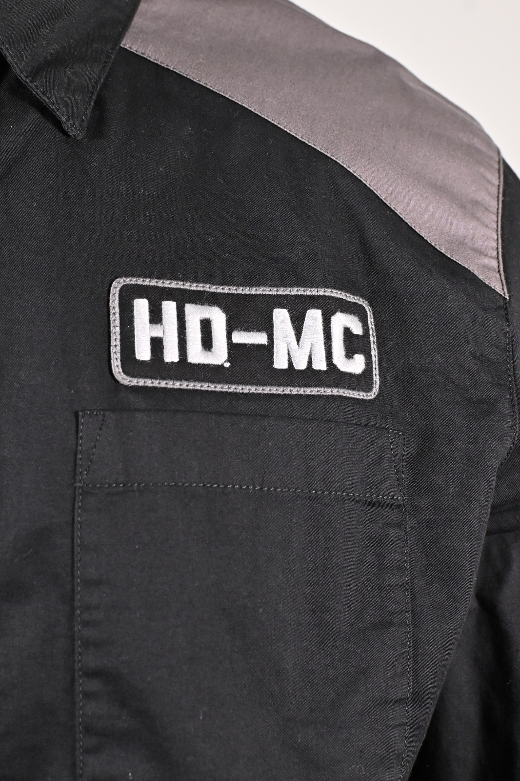 Harley-Davidson Men's Shirt Grey Black HDMC Long Sleeve Woven (124)