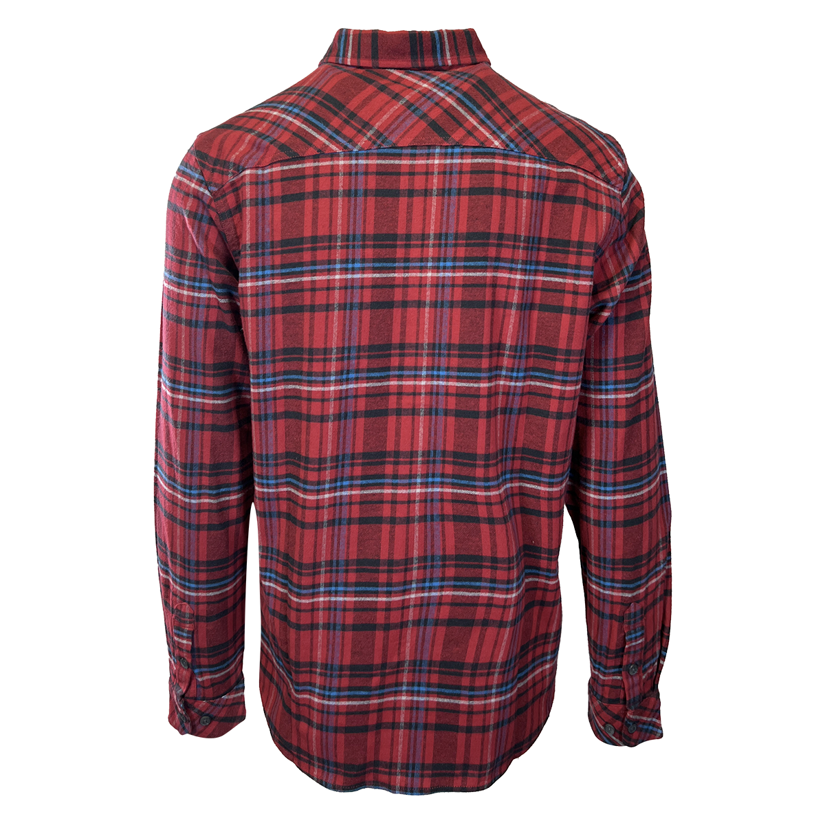 O'Neill Men's Red Shirt Redmond Plaid Stretch Flannel Long Sleeve (S25)