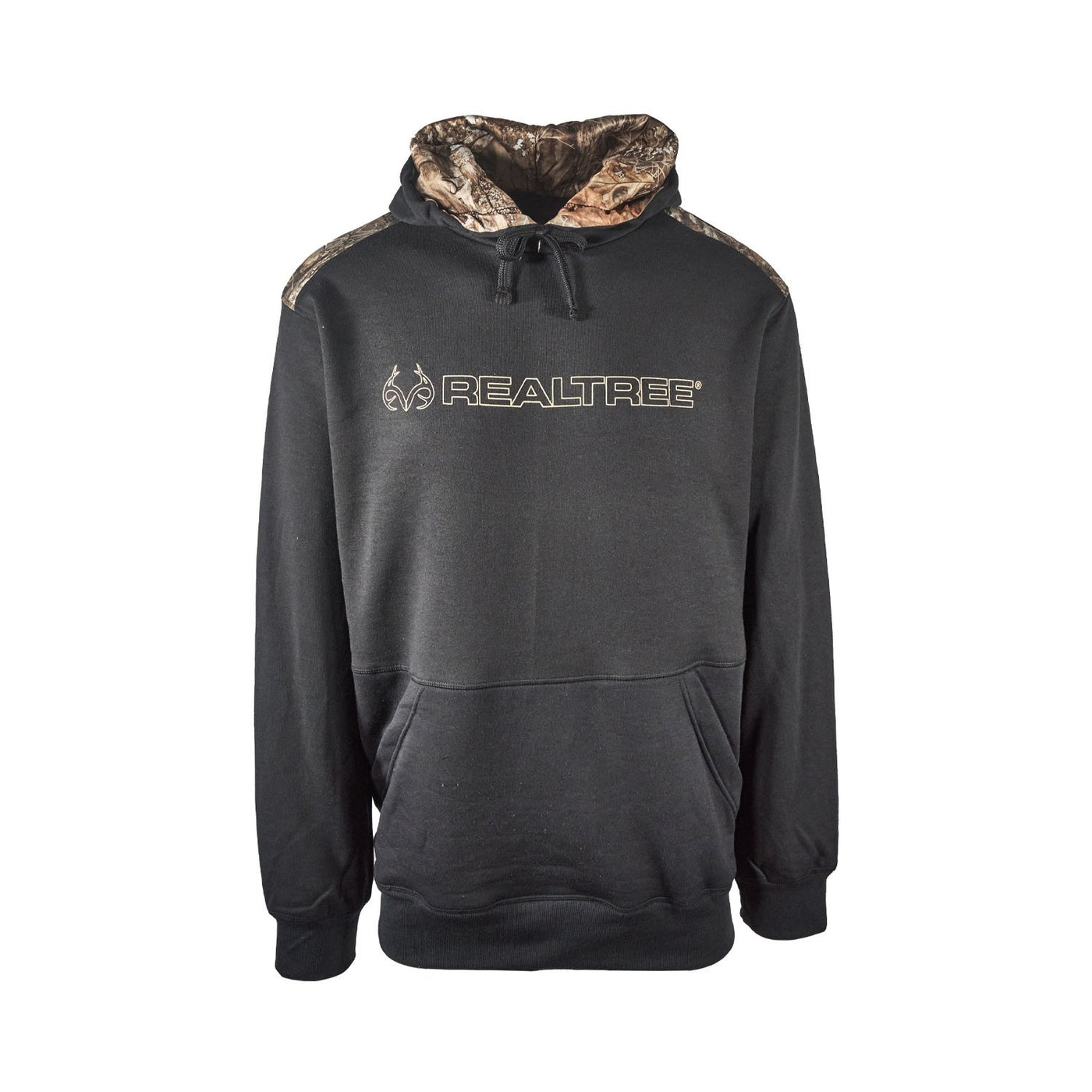 Realtree Men’s Hoodie Edge Camo Lined Hunting Pullover (Forest Green, Black)