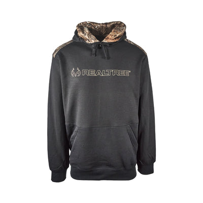 Realtree Men’s Hoodie Edge Camo Lined Hunting Pullover (Forest Green, Black)