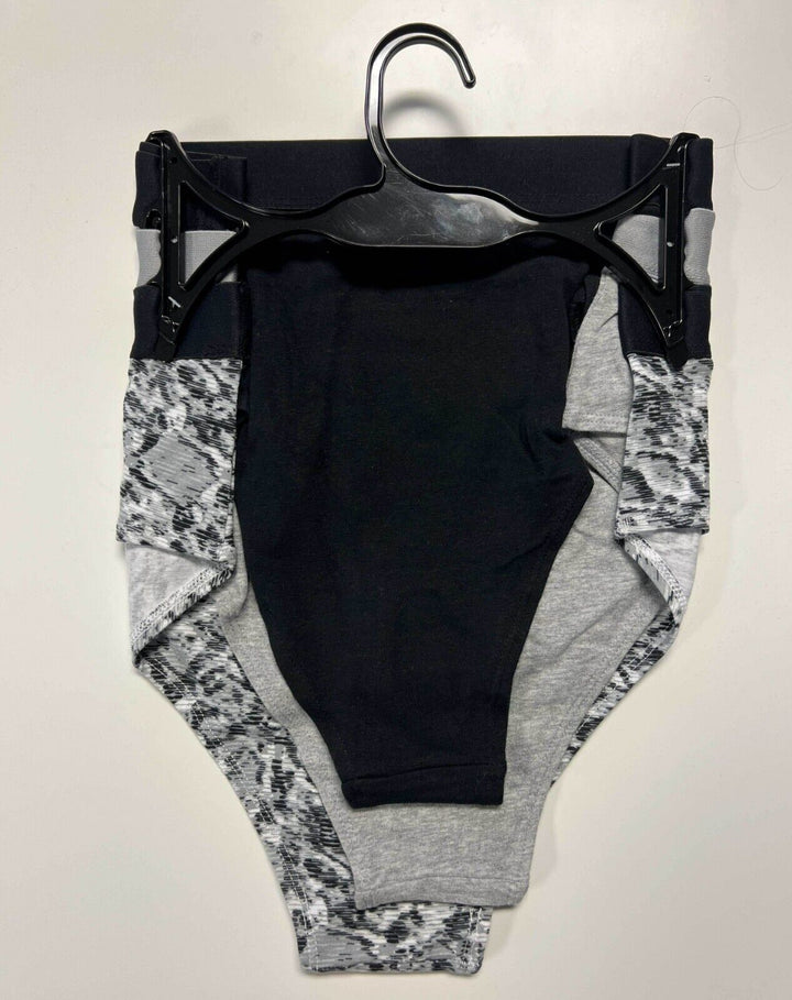 Pajar Women's Black Grey 3 Pack High Waisted Brief