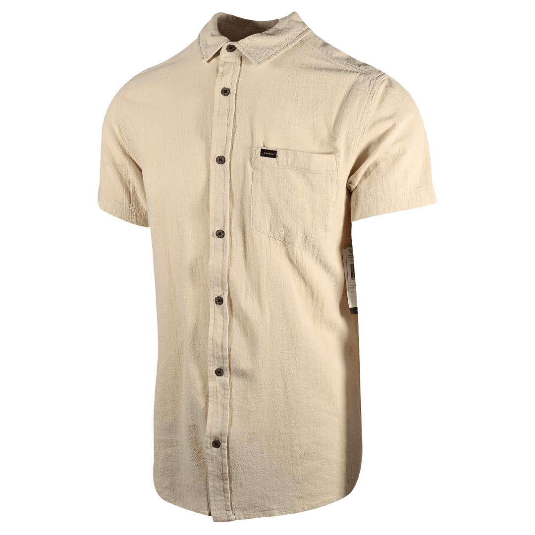 Rip Curl Men's Shirt Bone Linen Short Sleeve Woven (S12)