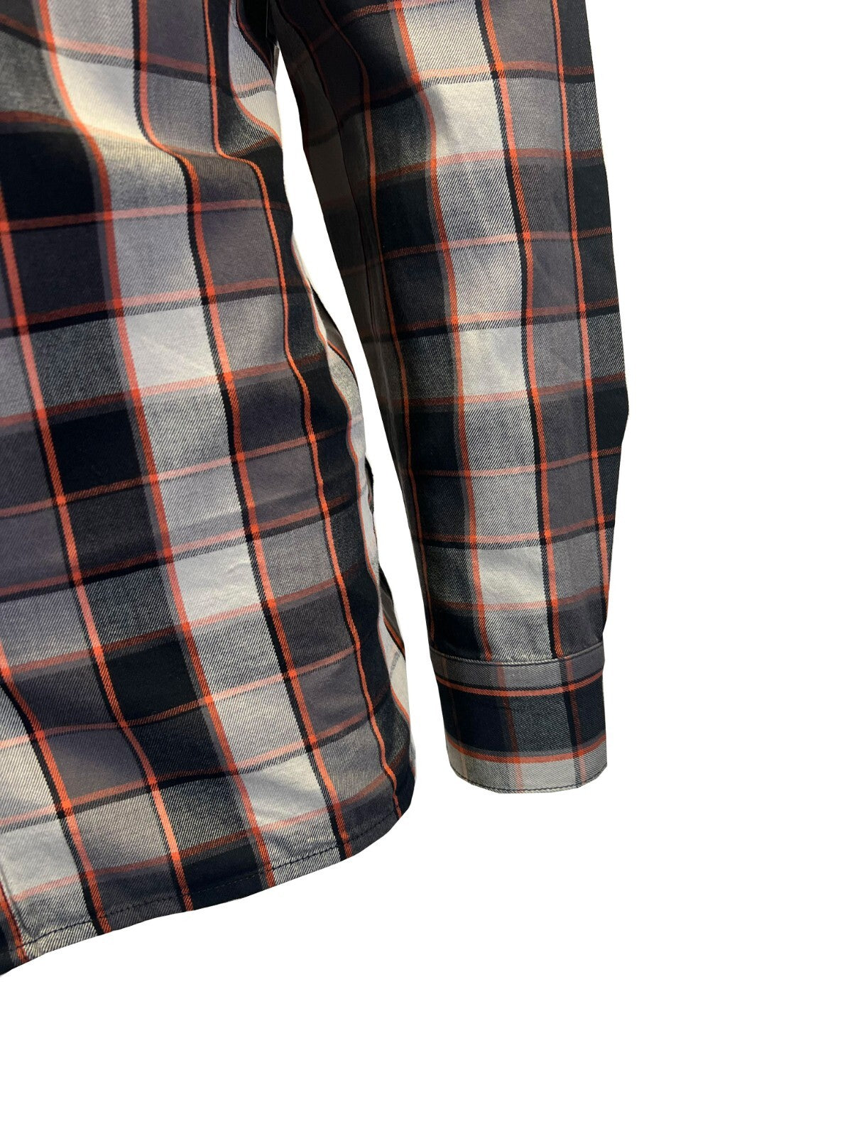 Harley-Davidson Men's Black & Ghost Gray Plaid Shirt Metal Bound Hooded (S88)