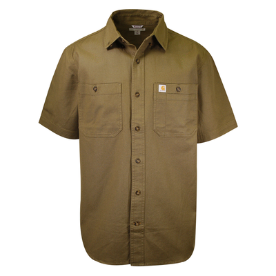 Carhartt Men's Solid Rugged Flex Rigby Relaxed Fit S/S Woven Shirt