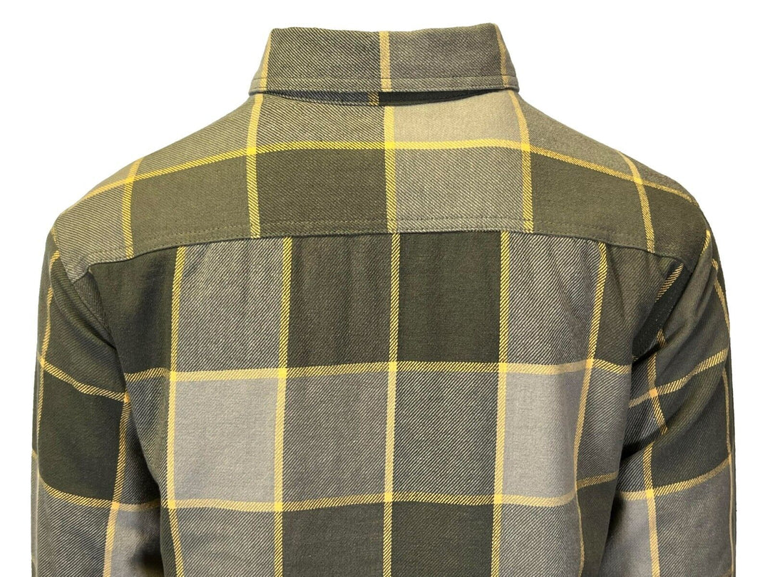 HD Branded Men's Plaid Shirt Jacket Vintage Yarn Dyed L/S Shacket (S72)