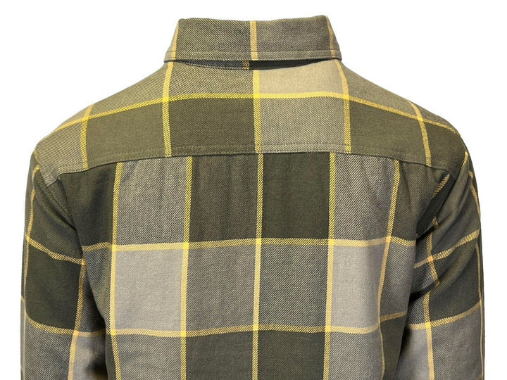 HD Branded Men's Plaid Shirt Jacket Vintage Yarn Dyed L/S Shacket (S72)