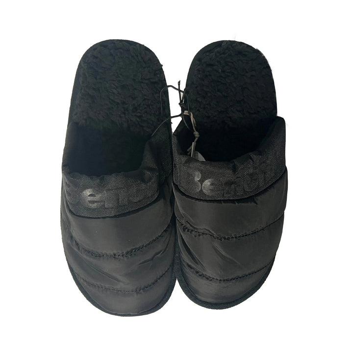 Bench Juniors Kid's Black Puffer Slippers Sherpa Quilted Slide FiberFill (S03)