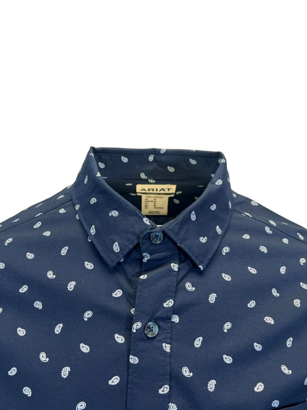 Ariat Men's Blue & Dark Blue Ble Shirt Stretch Modern Fit L/S (S50), (S51)