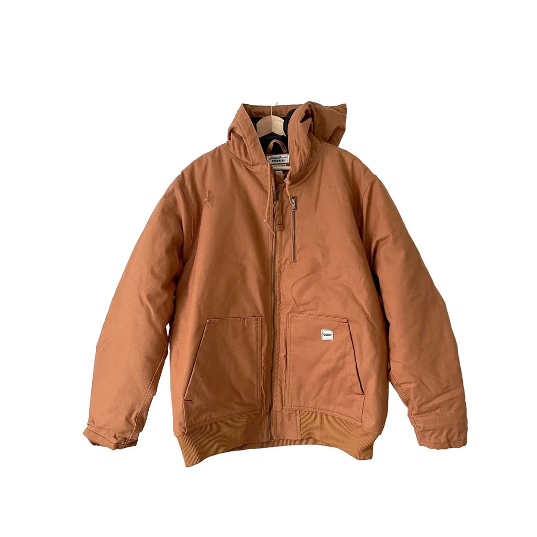 Eddie Bauer Men's Brown Duck Heavy-Duty Insulated Work Jacket