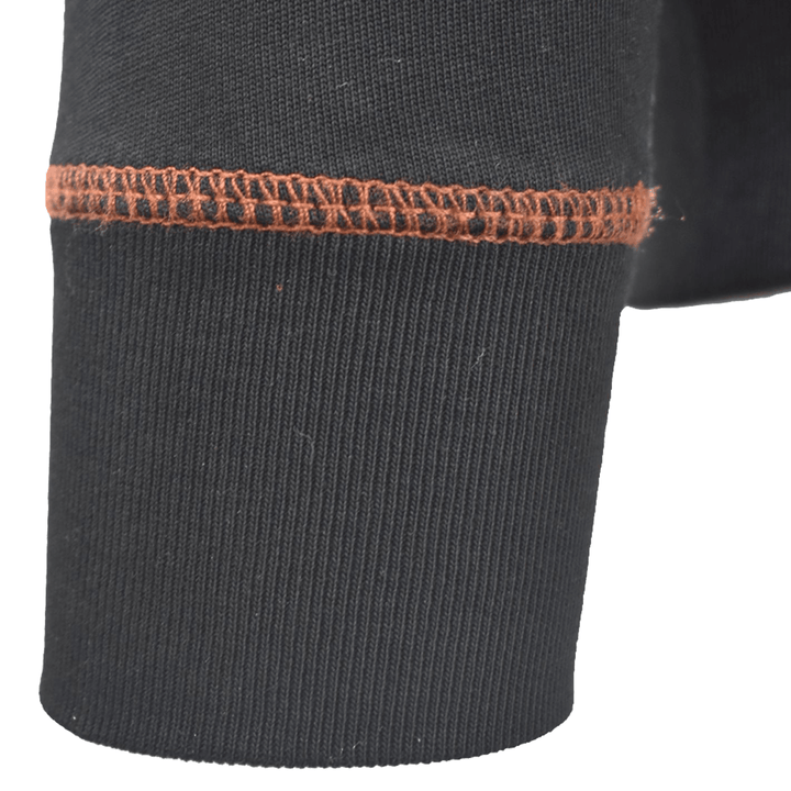 HD Branded Men's Hoodie Black Iron Block Distressed Full Zip (S08)