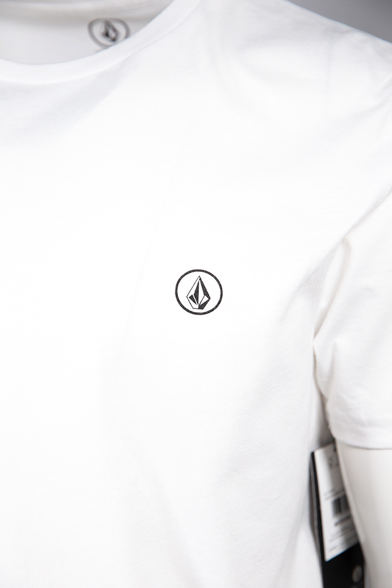 Volcom Men's White Circle Blank S/S T-Shirt (S18)