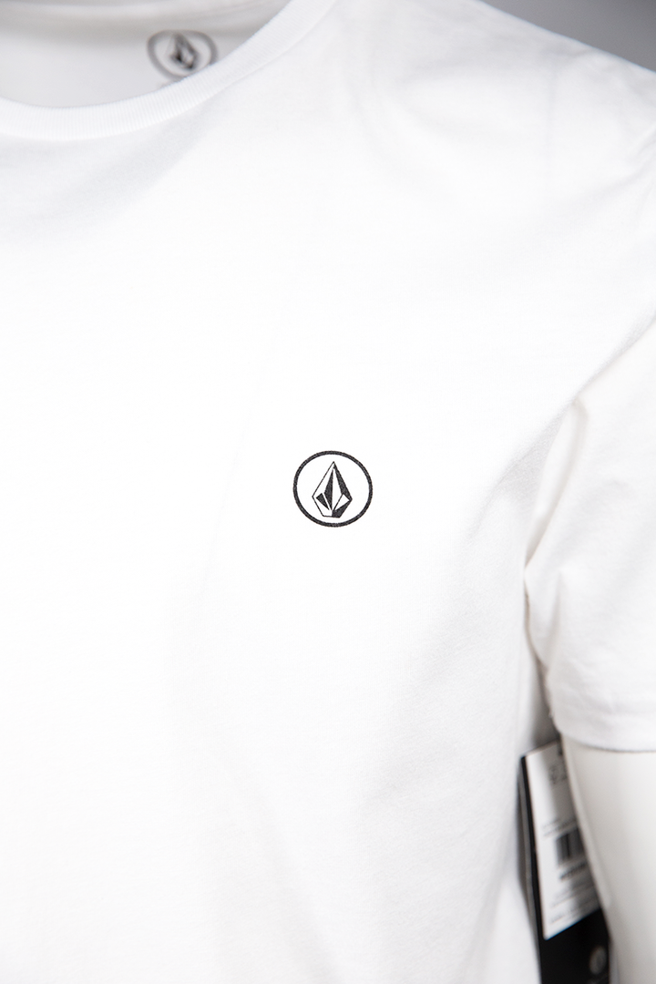 Volcom Men's White Circle Blank S/S T-Shirt (S18)