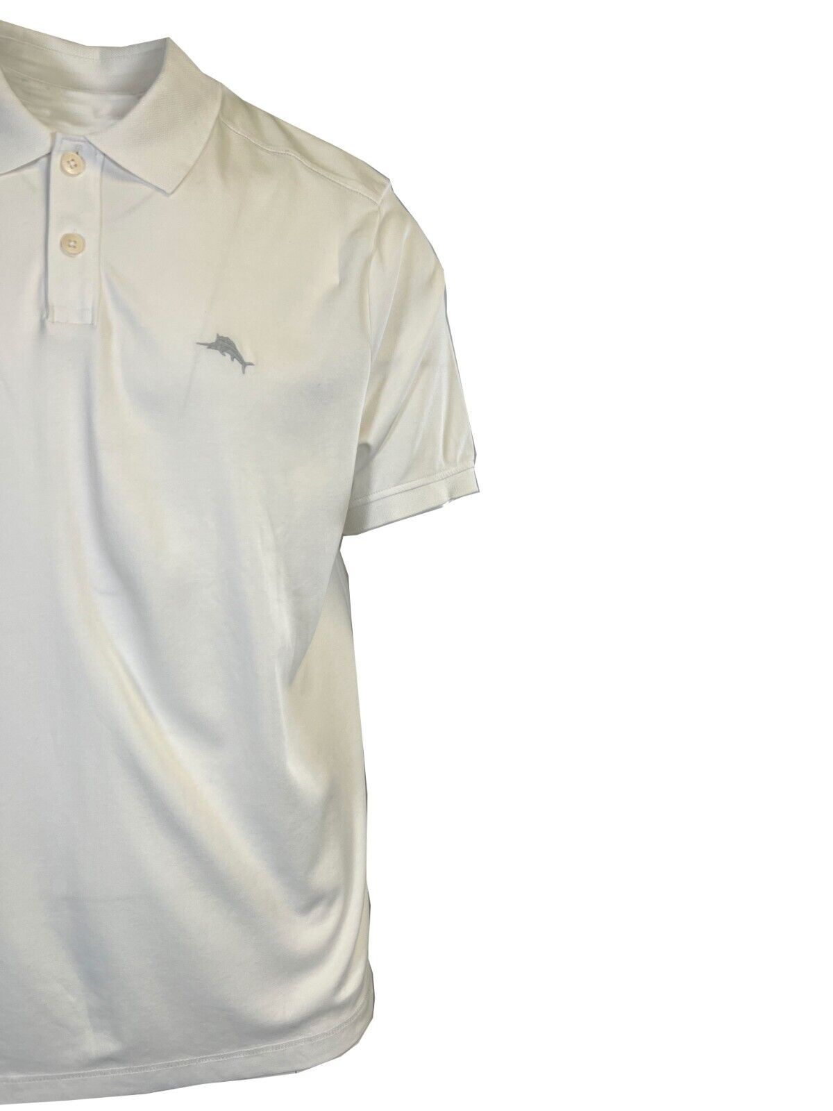 Tommy Bahama Men's White Performance Polo 2 Buttons T-Shirt S/S (S01)