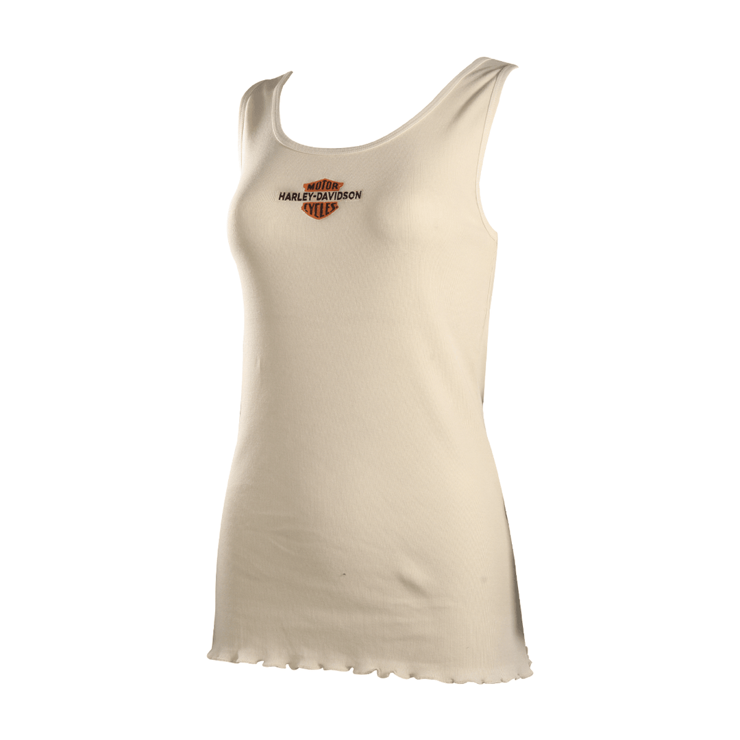 HD Branded Women's Tank Top Cream Graphic Official Logo