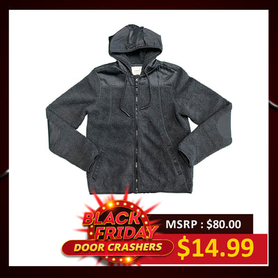 Jack & Jones Men's Charcoal Jacket Authentic Sherpa Teddy Fleece (S06)