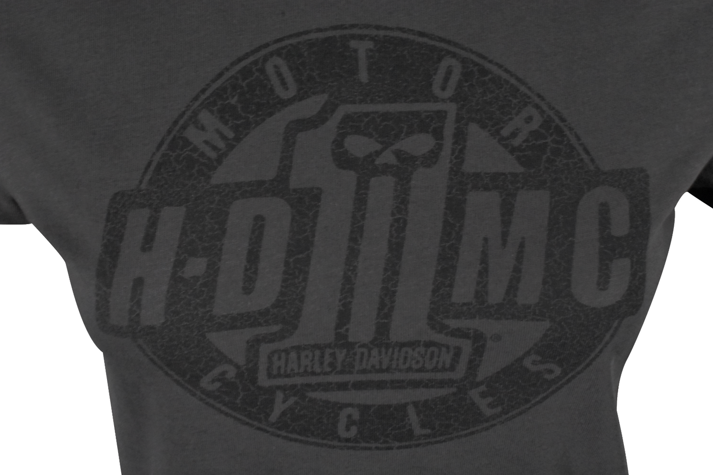 Harley-Davidson Women's T-Shirt Charcoal HDMC #1 Short Sleeve (S01)