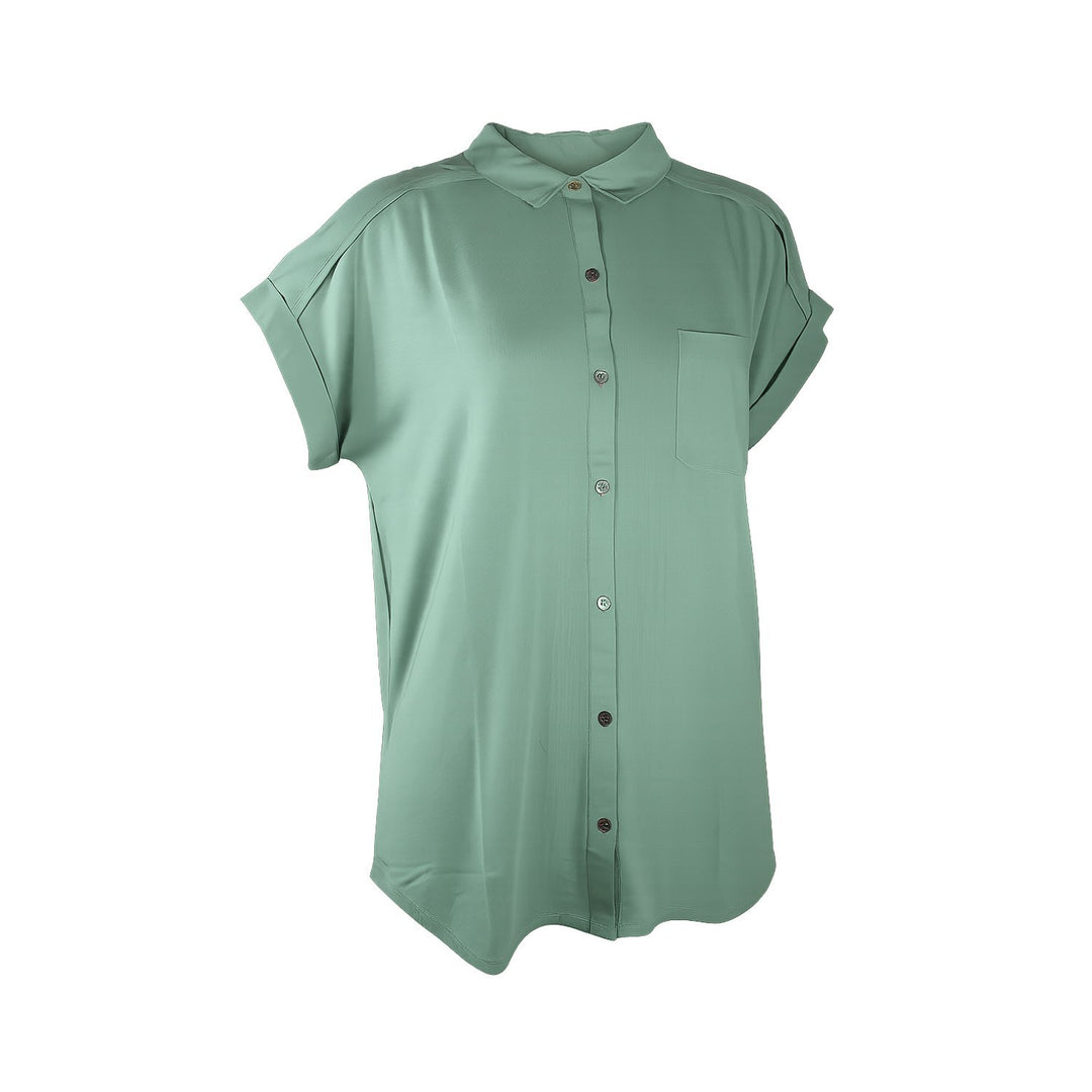 Tommy Bahama Women's DK Jade Shirt Kauai Hybrid Camp Tencel (S01)