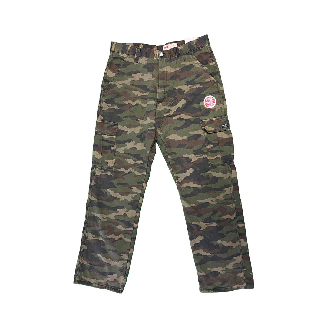 Wrangler Men's Smooth Camo Pant Fleece Lined Cargo Relaxed Fit Five Star (S02)