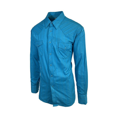 Wrangler Men's Teal Shirt Wrancher Long Sleeve Comfort (S03)