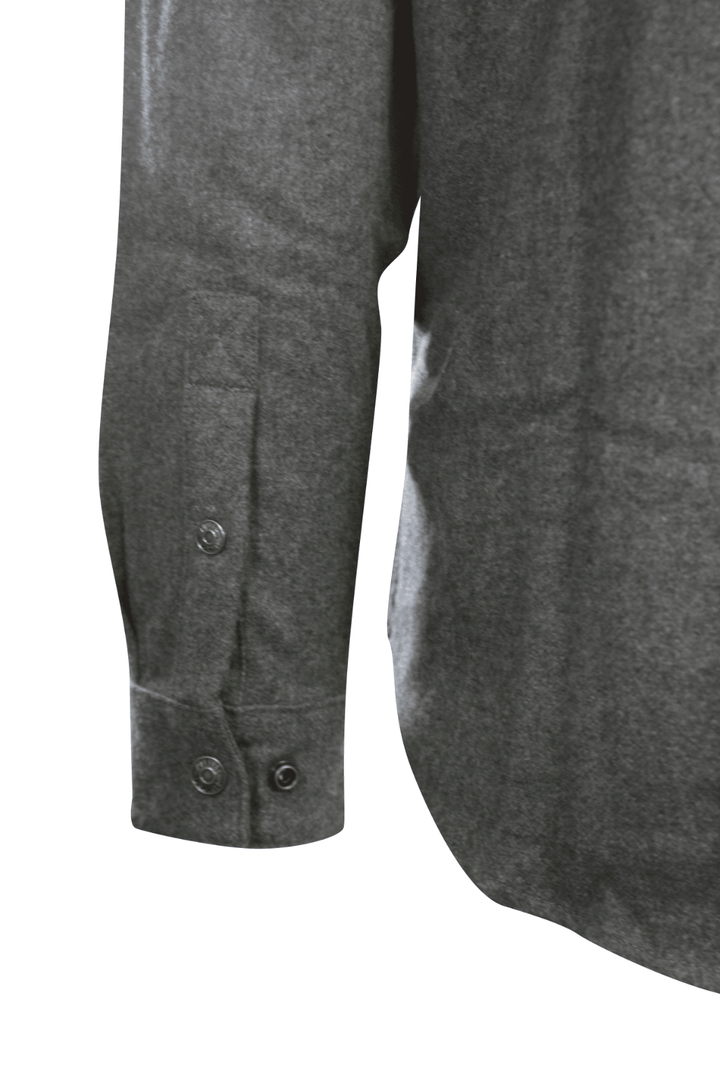 HD Branded Men's Shirt Dark Grey Shadow Long Sleeve Woven (S60)