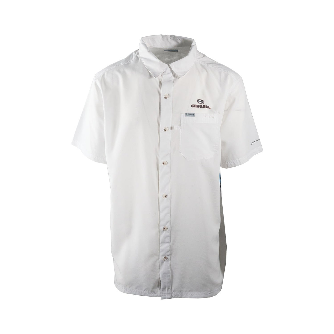 Columbia Men's White Shirt Georgia Bulldogs PFG Slack Tide Omni-Shade (107)