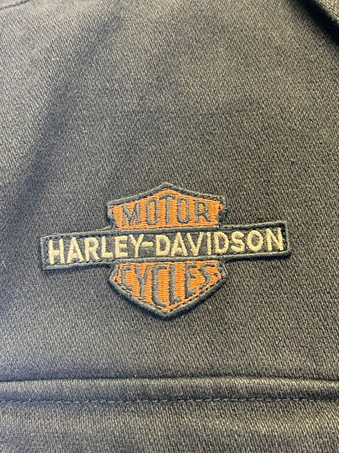 HD Branded Men's Black Shirt Logo Patch Embroidered Long Sleeve (S76)