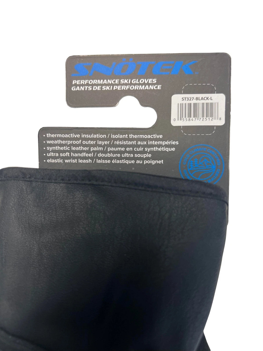 Snotek Junior's Black Performance Winter Ski Gloves ST327 (S04)