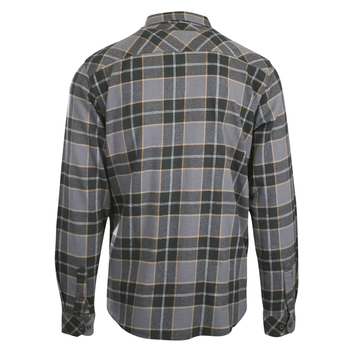 O'Neill Men's Black Shirt Redmond Plaid Stretch Flannel Long Sleeve (S26)