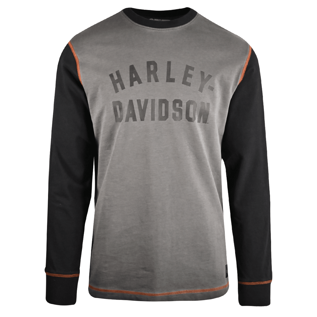 HD Branded Men's T-Shirt Block Letters Graphic Long Sleeve (S65)