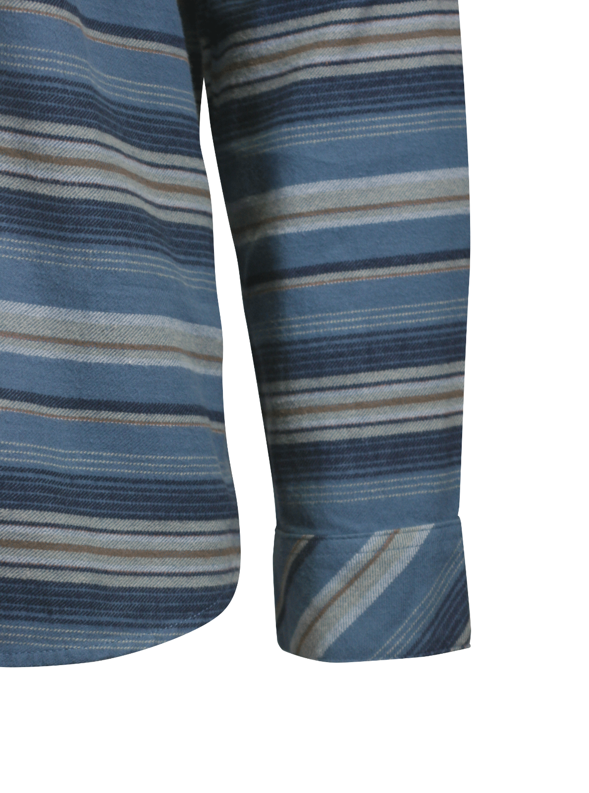 O'Neill Men's Blue Shadow Flannel Shirt Redmond Hooded Horizontal Striped (S18)