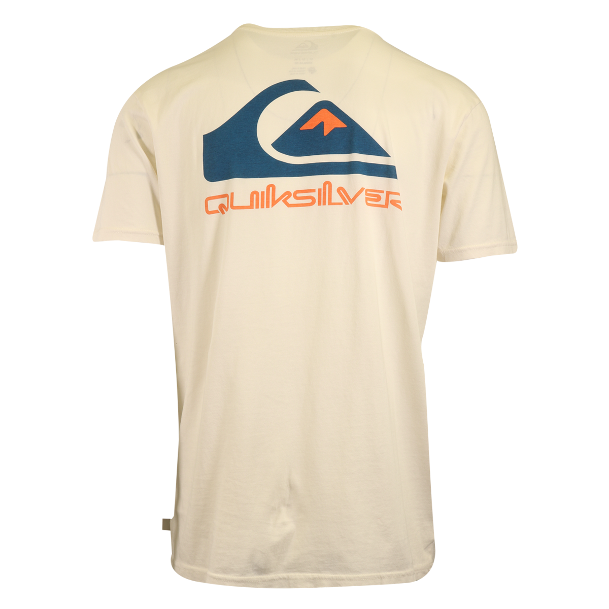 Quiksilver Men's T-Shirt Cream White Back Graphic Logo (S07)