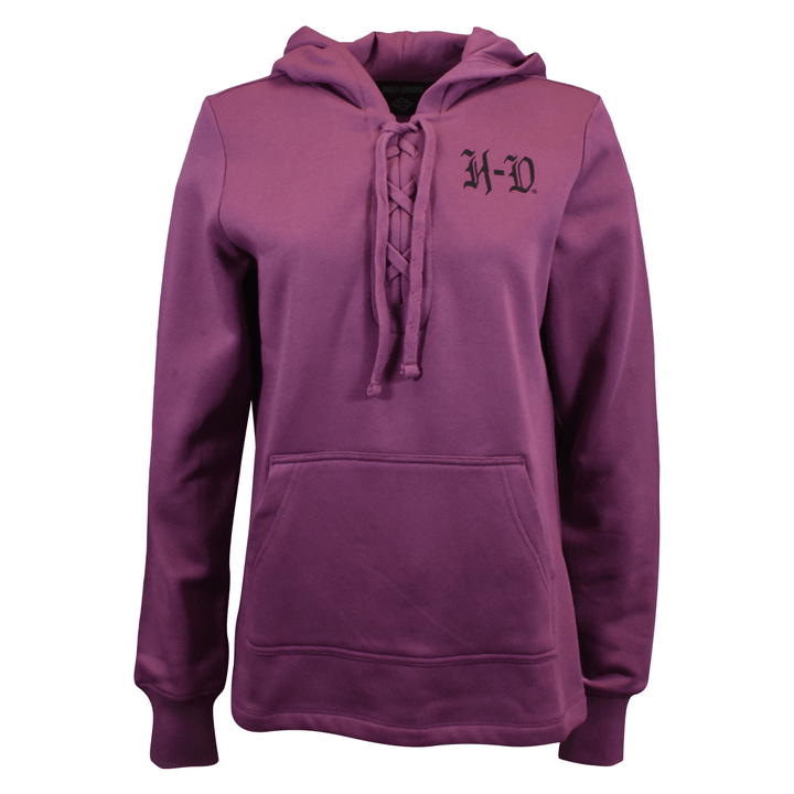 HD Branded Women's Hoodie Wood Violet Rebellious Laced Pullover (S06)