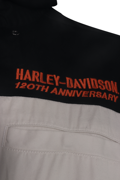 Harley-Davidson Men's Shirt 120th Year Anniversary White Woven (504)
