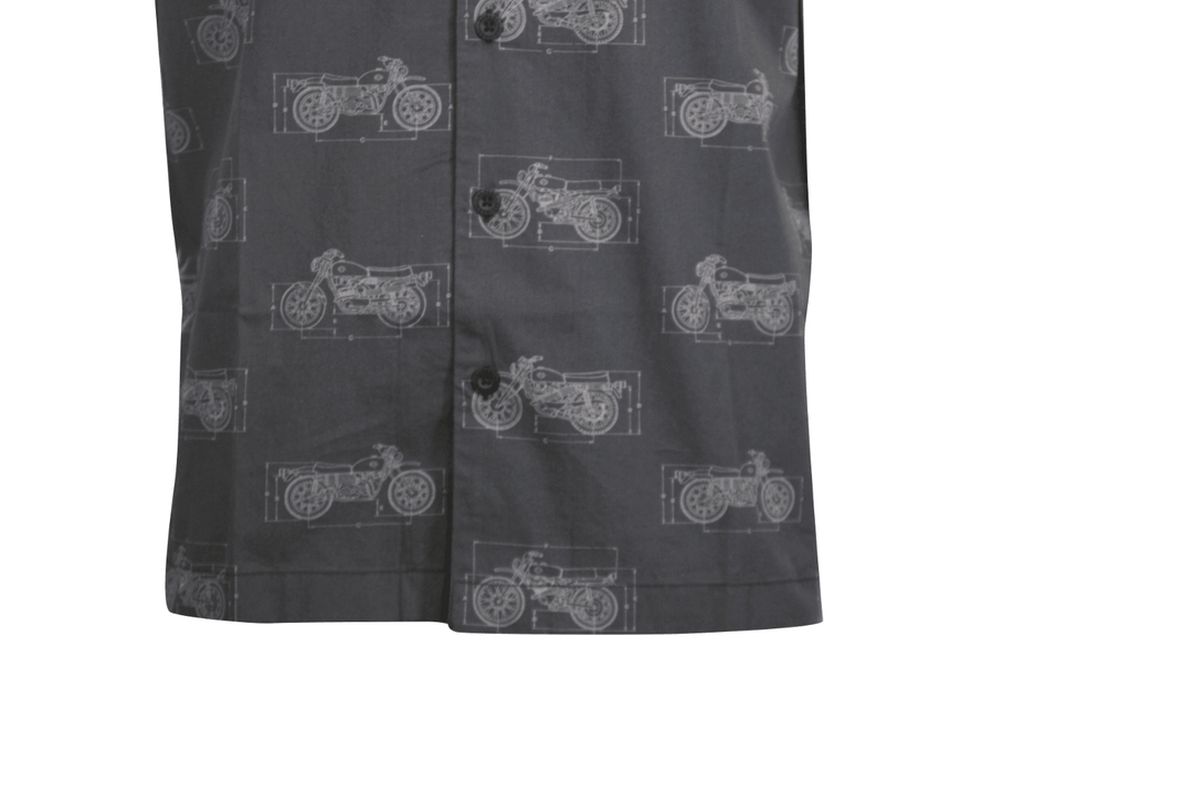 HD Branded Men's Shirt Dark Grey Fueled Allover Custom Print S/S (S61)