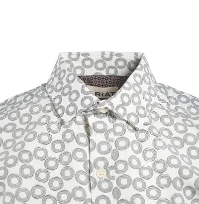 Ariat Men's Shirt Marc & Morgan Stretch Modern Fit S/S Vanilla Ice, White (S49)