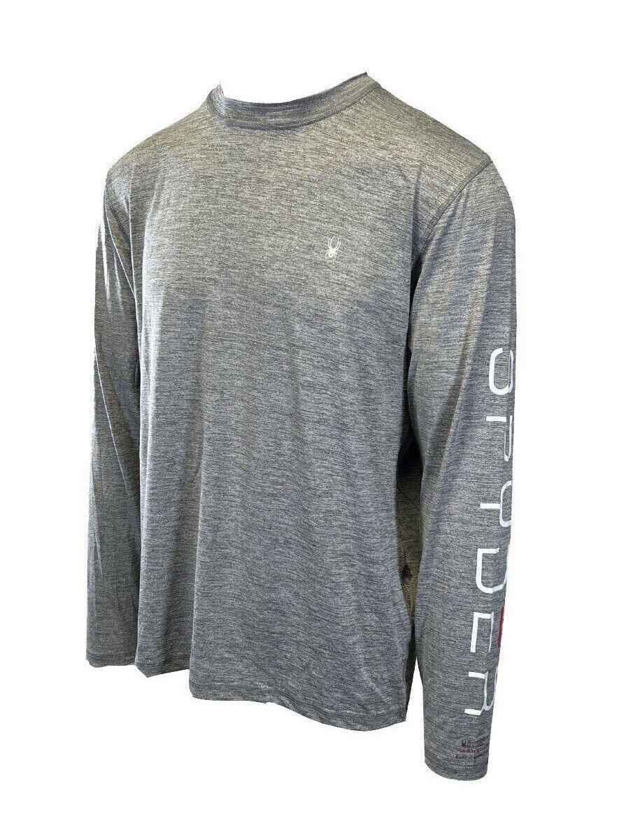 Spyder Swim Men's T-Shirt Heather Grey UPF50+ Rash Guard L/S (S02)