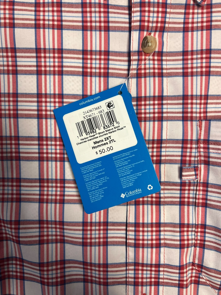 Columbia Men's Shirt Harbor Peak PFG Short Sleeve (487) (683) (498)