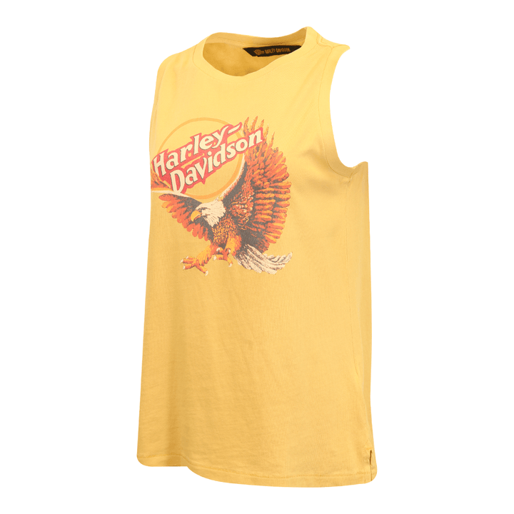 HD Branded Women's Tank Top Golden Tan Printed Eagle Muscle (S08)